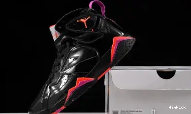 JORDAN 7 PATENT BLACK 313358-006 AIR RETRO 0707